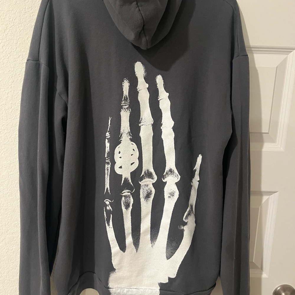 American Apparel Men's Zip Up Gray Sweater